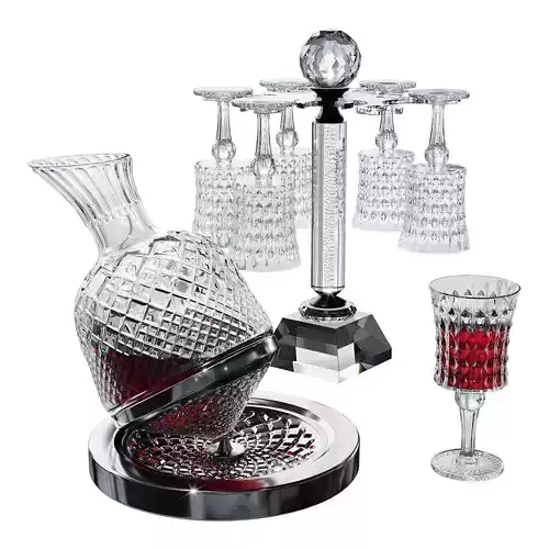 Luxury rotating wine decanter 3D model