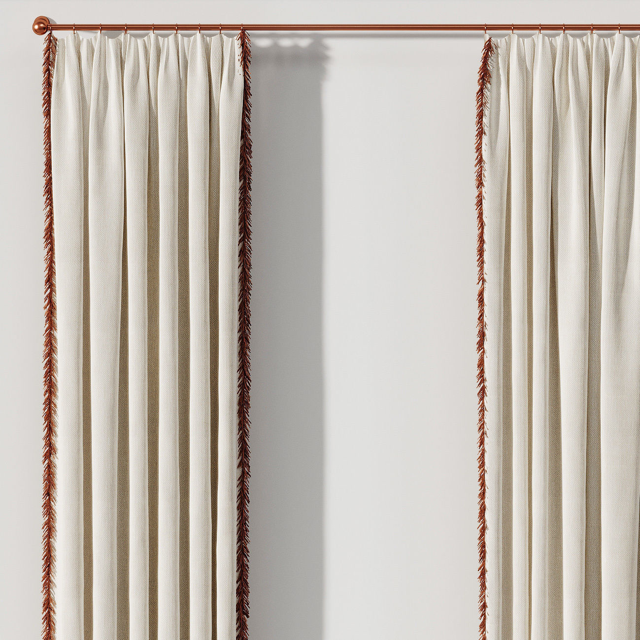 Curtains with fringes 3D model_6