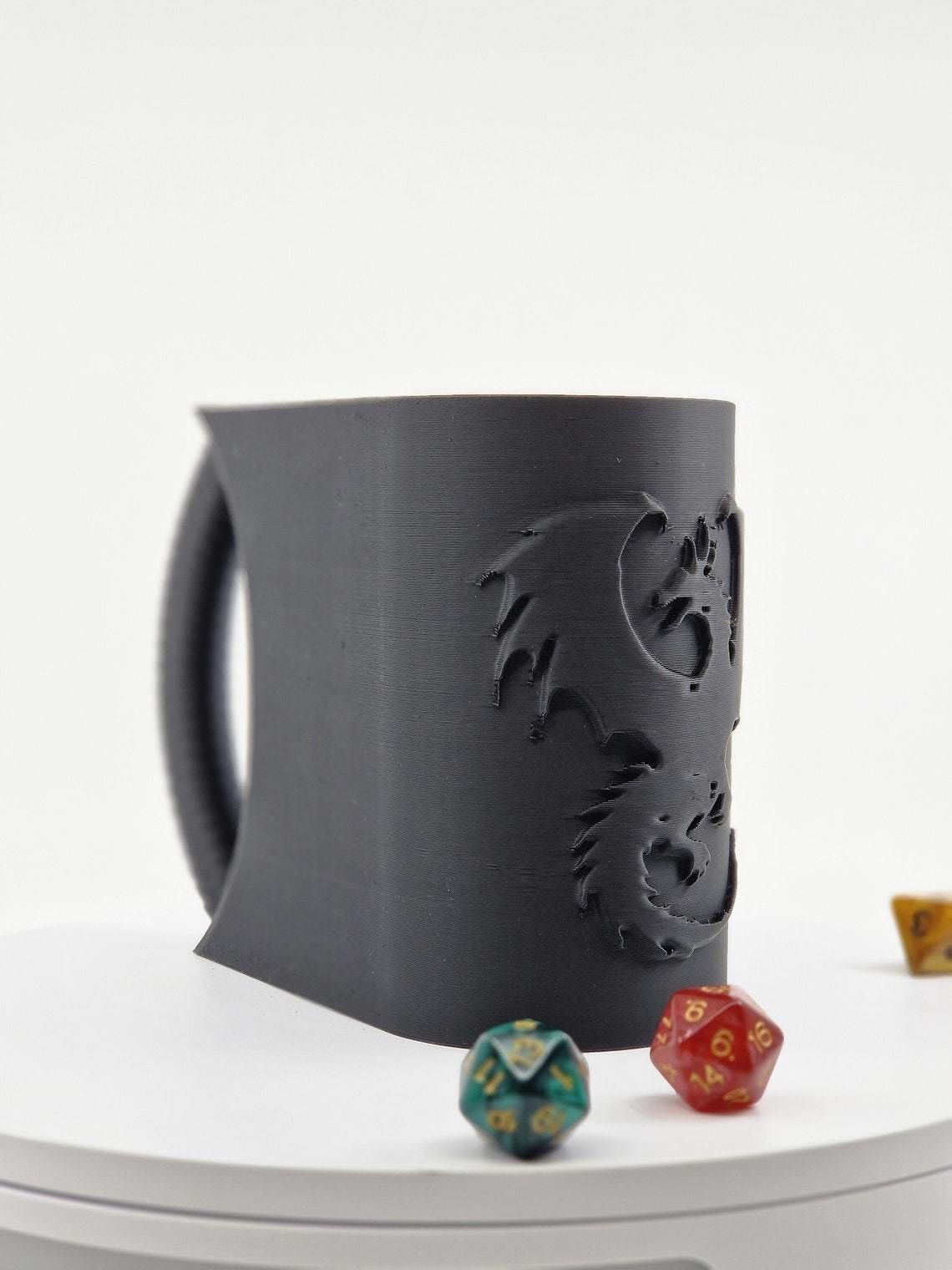 MODERN DRAGON CAN DICE TOWER HOLDER NO SUPPORTS NEEDED 3D print model_2