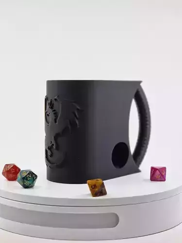 MODERN DRAGON CAN DICE TOWER HOLDER NO SUPPORTS NEEDED