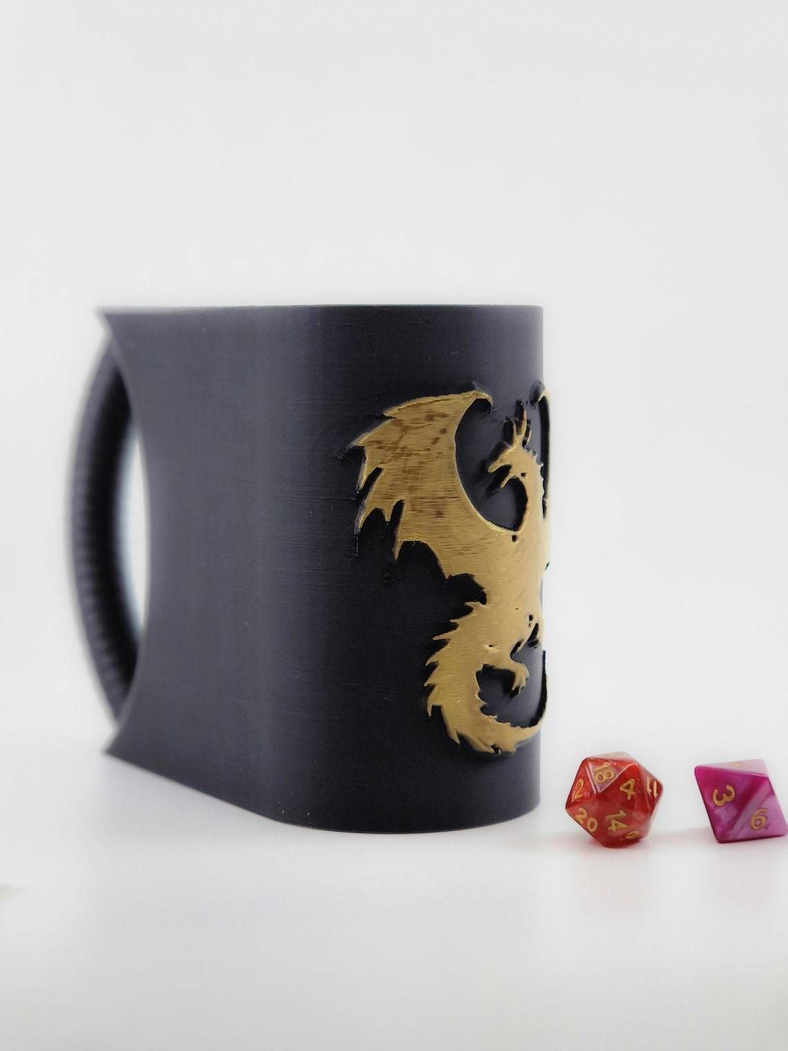 MODERN DRAGON CAN DICE TOWER HOLDER NO SUPPORTS NEEDED 3D print model_4