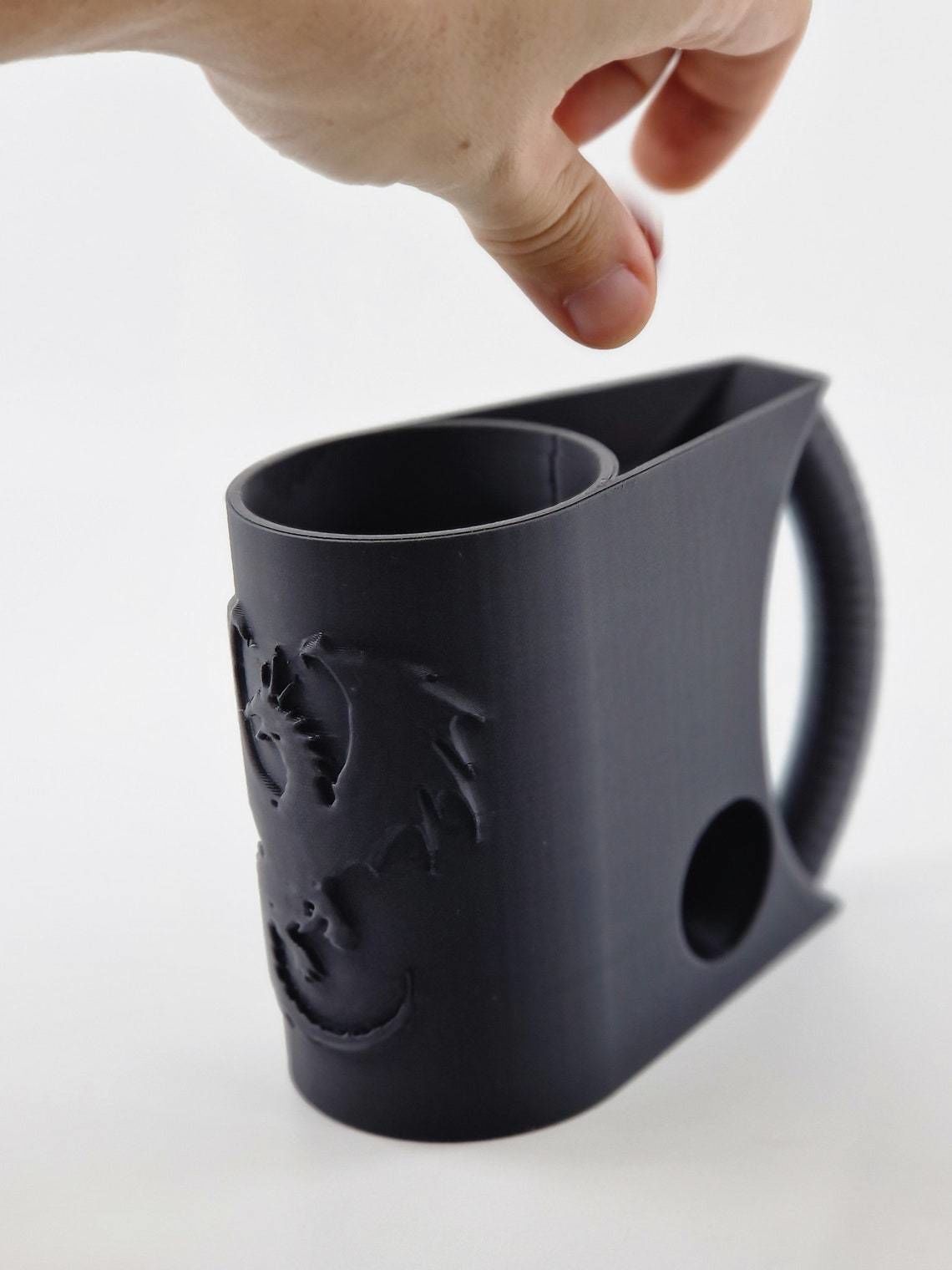 MODERN DRAGON CAN DICE TOWER HOLDER NO SUPPORTS NEEDED 3D print model_3