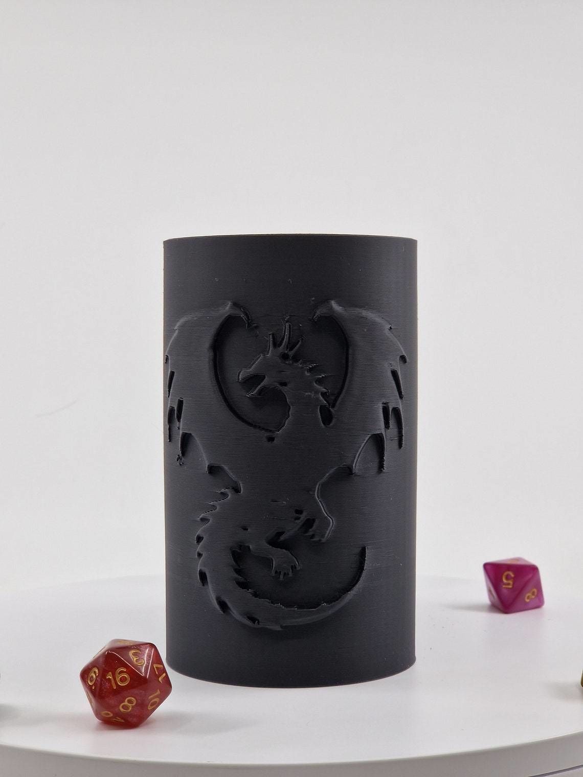 MODERN DRAGON CAN DICE TOWER HOLDER NO SUPPORTS NEEDED 3D print model_5