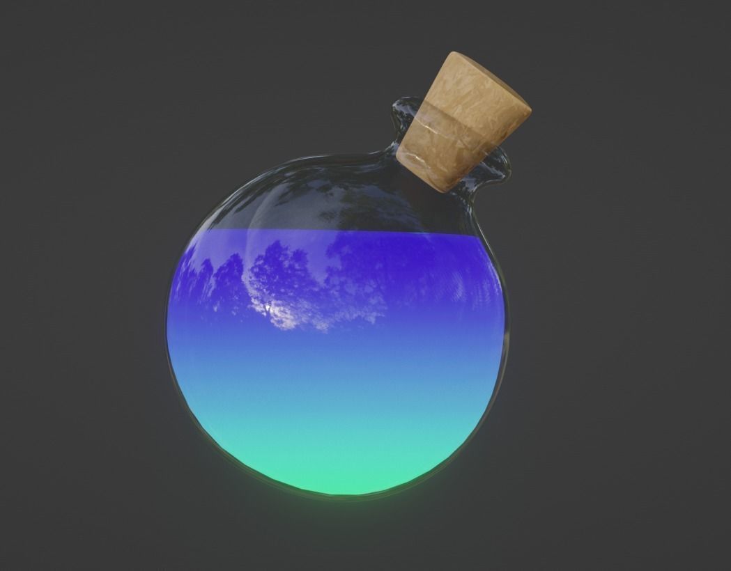 Potion Bottle Pack Low-poly 3D model_23