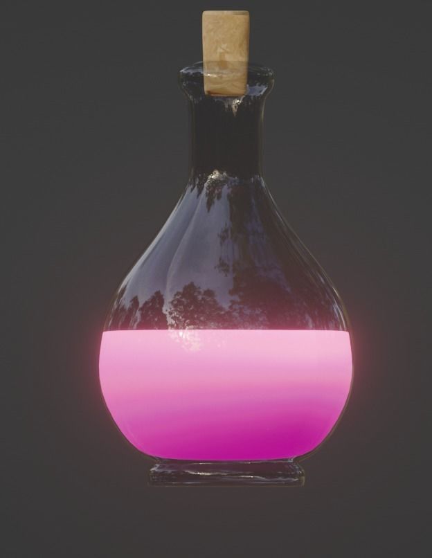 Potion Bottle Pack Low-poly 3D model_10