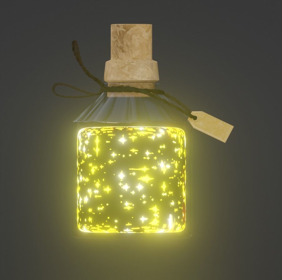 Potion Bottle Pack Low-poly 3D model_6