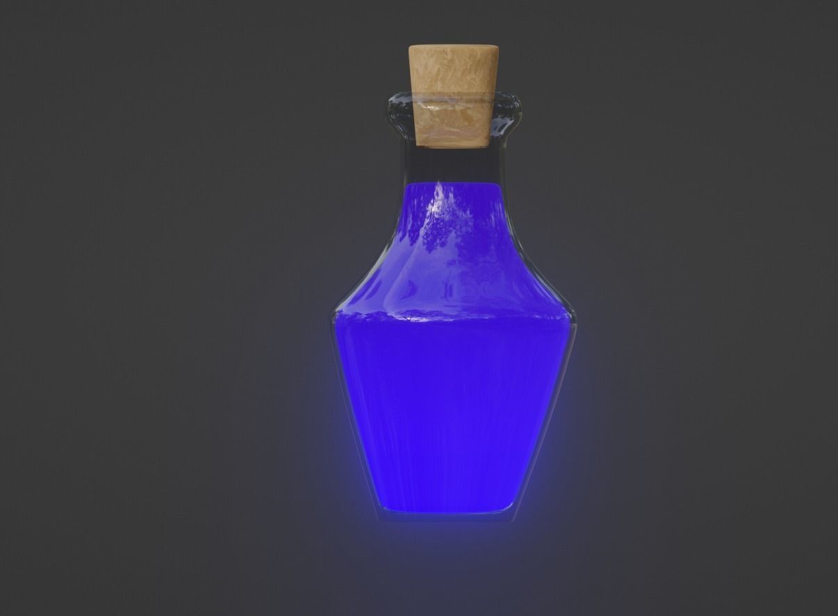 Potion Bottle Pack Low-poly 3D model_24
