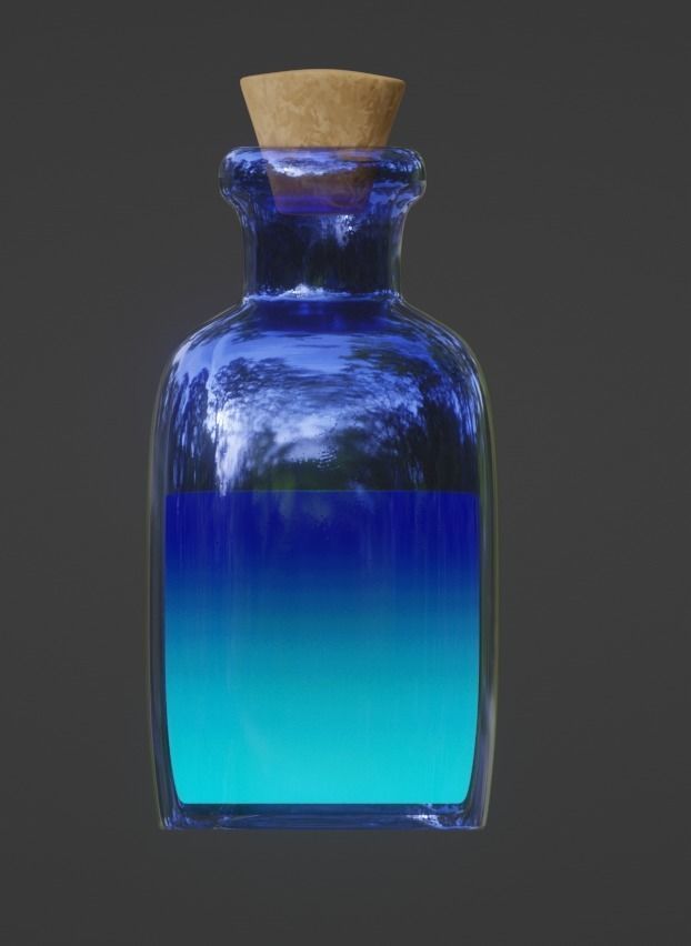 Potion Bottle Pack Low-poly 3D model_16