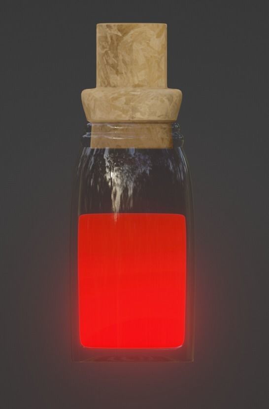 Potion Bottle Pack Low-poly 3D model_5