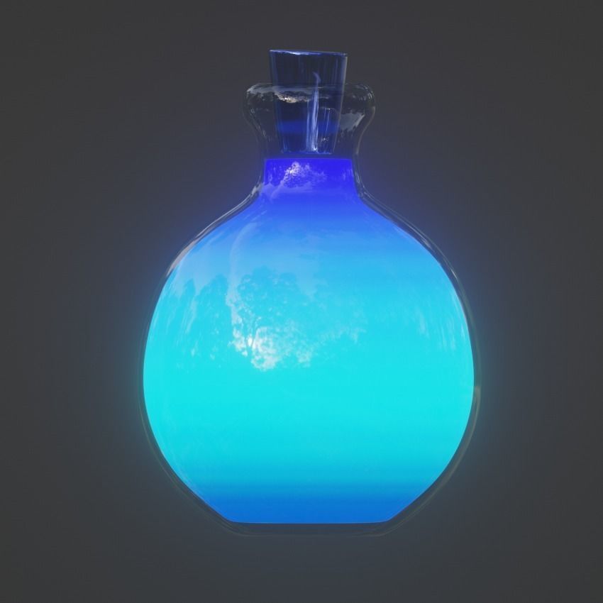 Potion Bottle Pack Low-poly 3D model_21