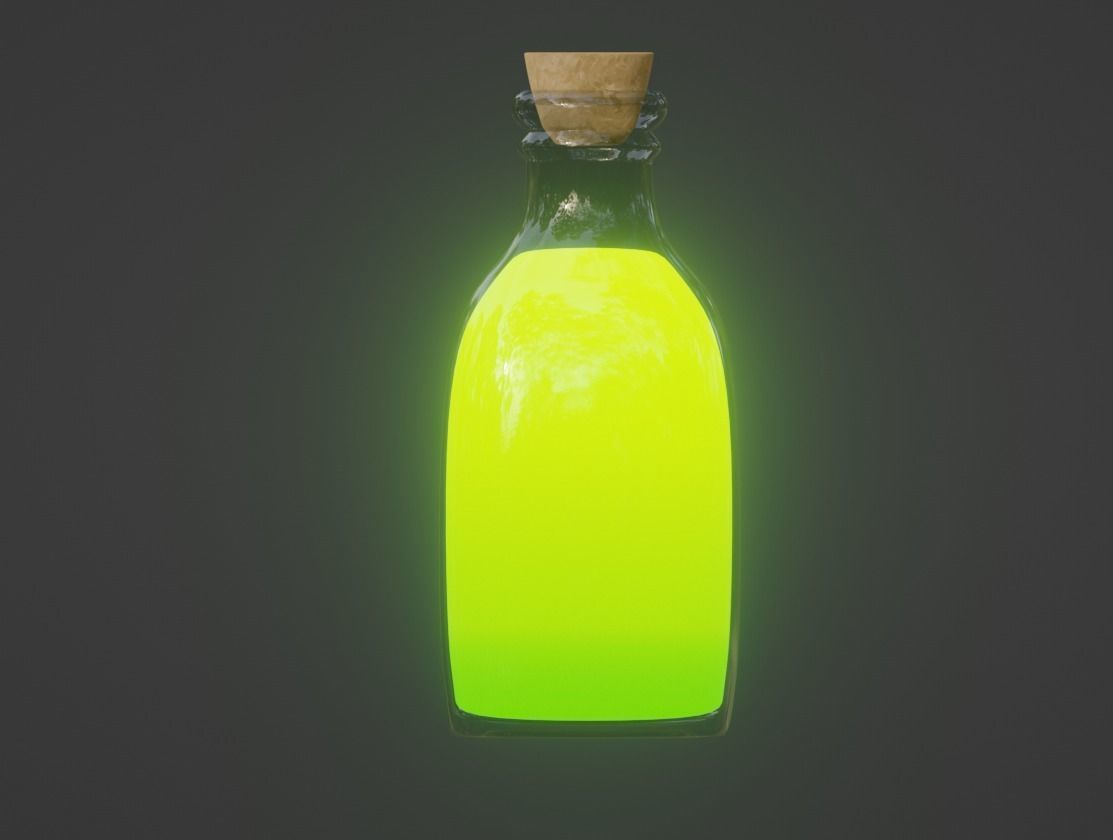 Potion Bottle Pack Low-poly 3D model_25