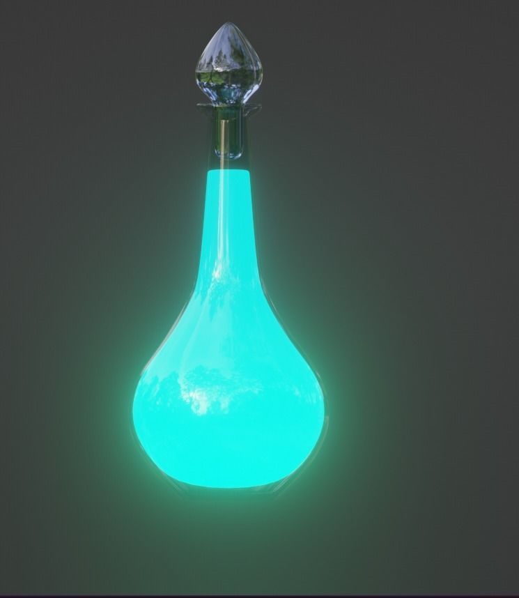 Potion Bottle Pack Low-poly 3D model_15