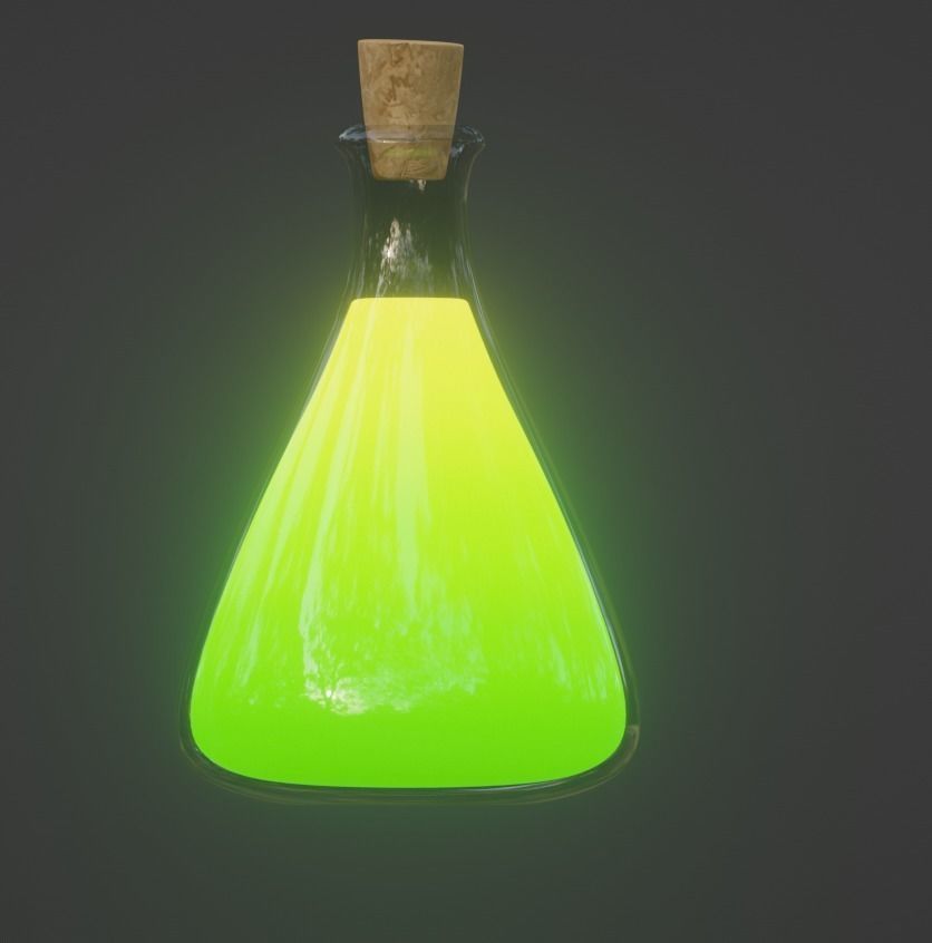 Potion Bottle Pack Low-poly 3D model_17