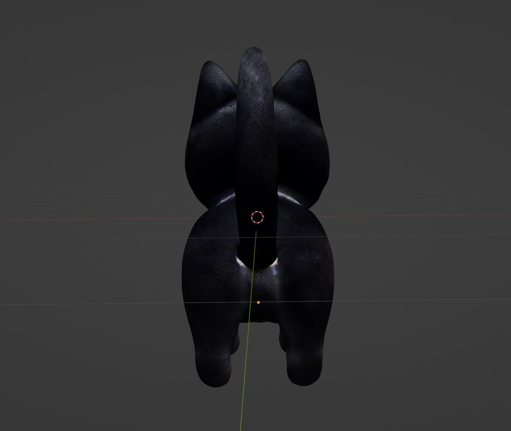 cute black kittty  3D model_3