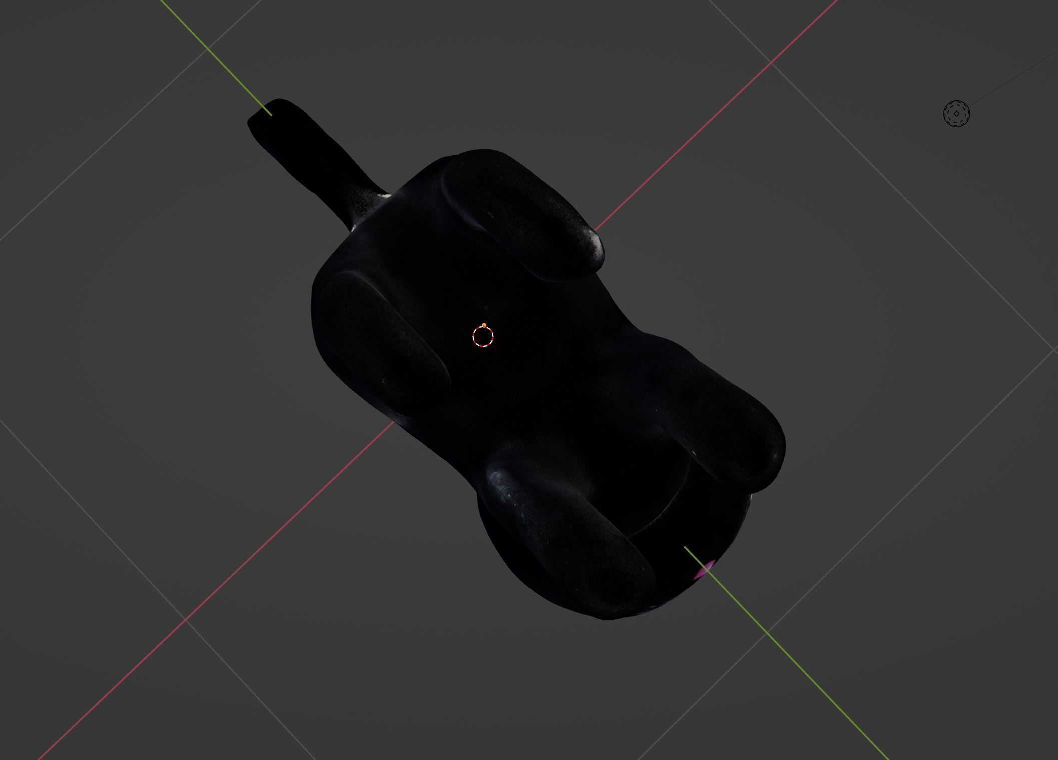 cute black kittty  3D model_4