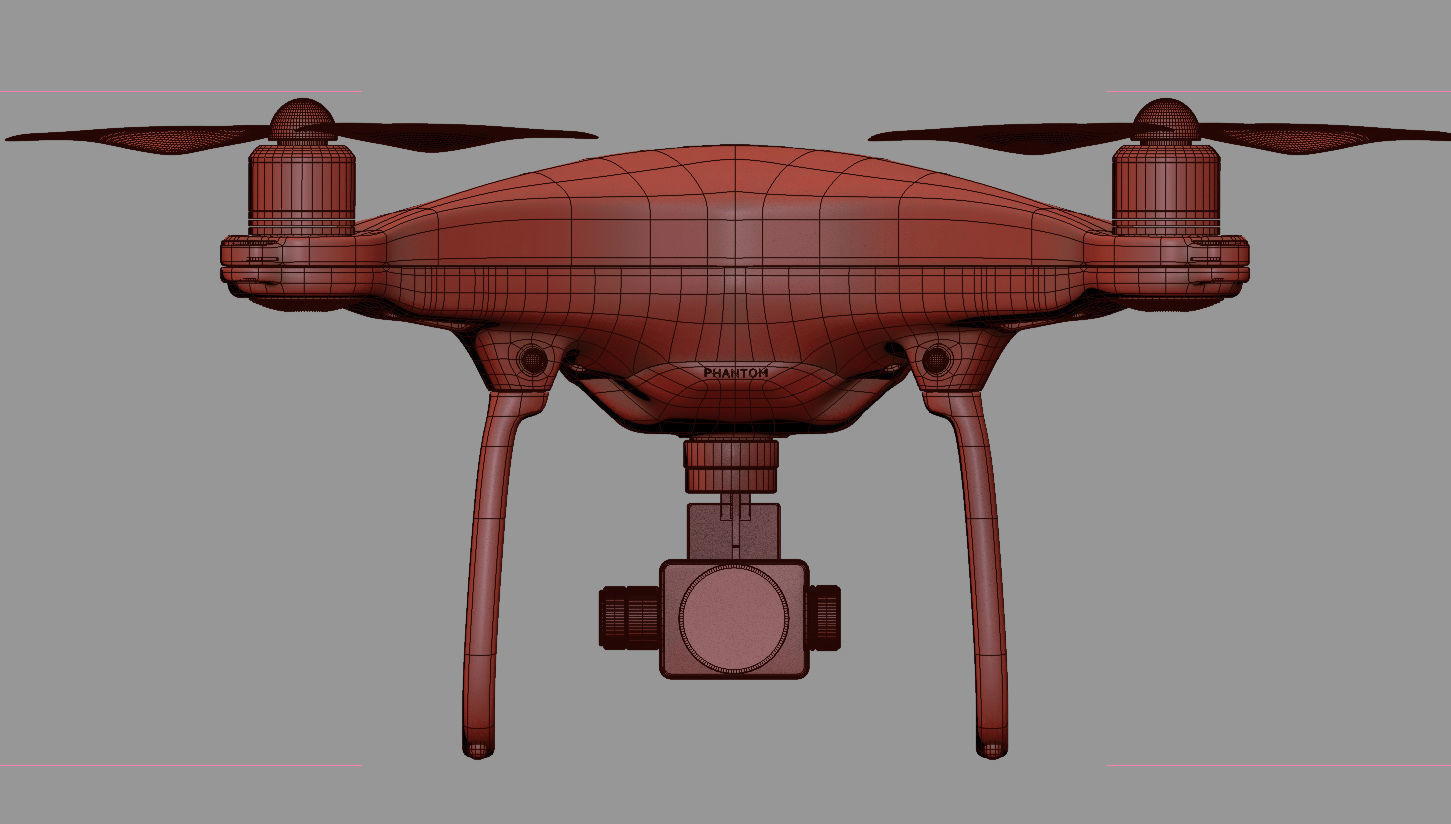 dji phantom 4 quadcopter drone 3D model_14