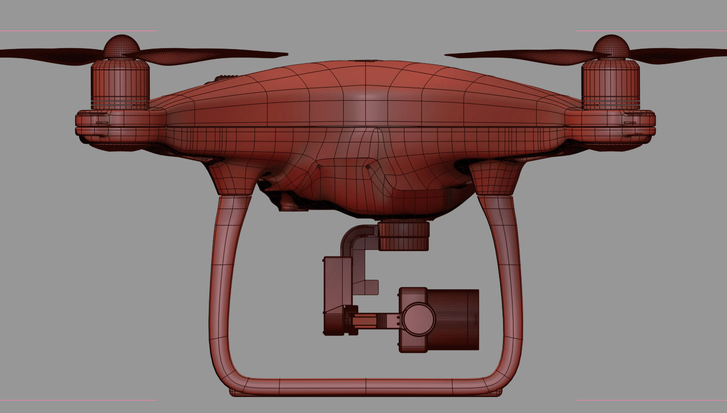 dji phantom 4 quadcopter drone 3D model_15