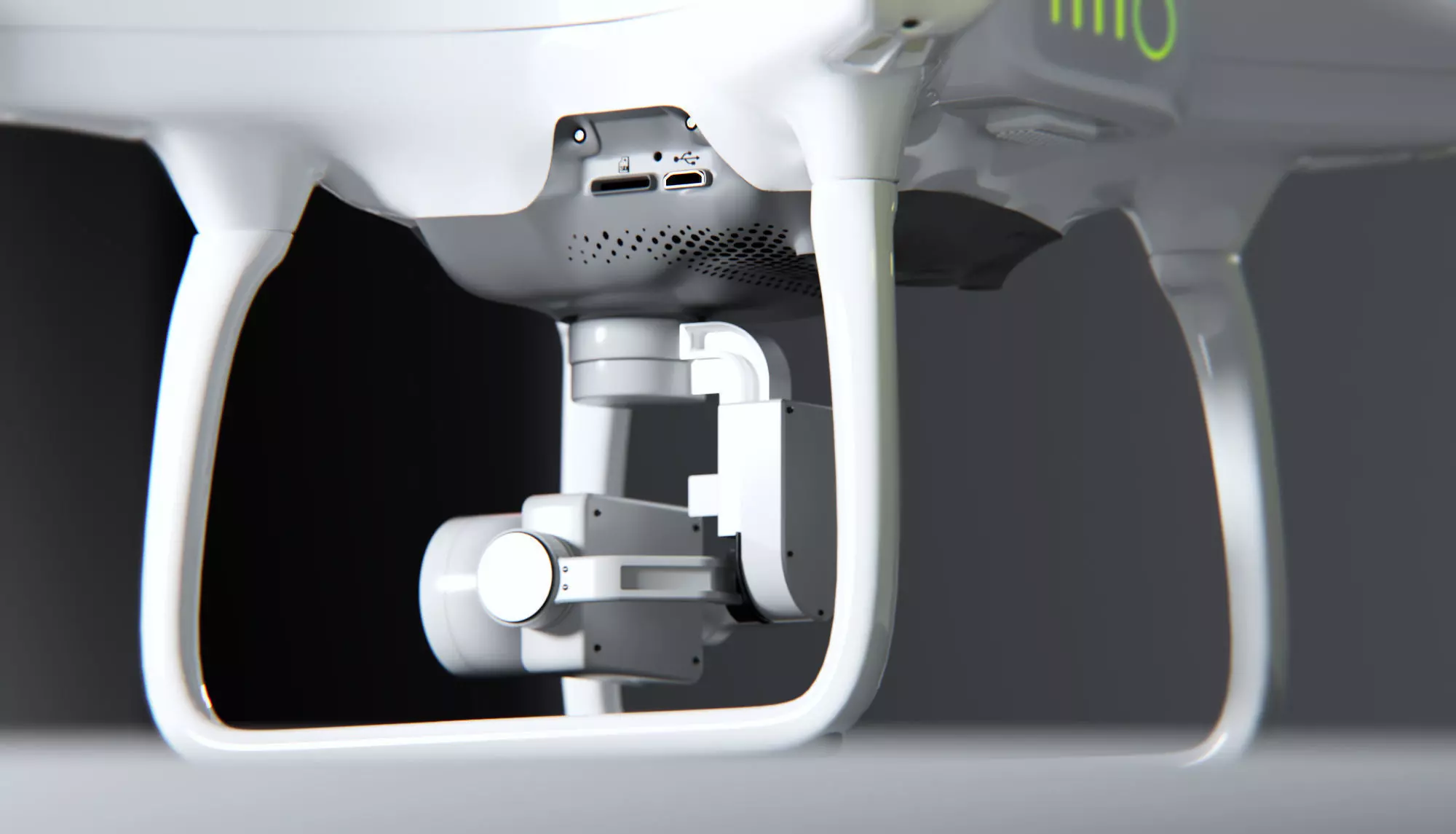 dji phantom 4 quadcopter drone 3D model_0