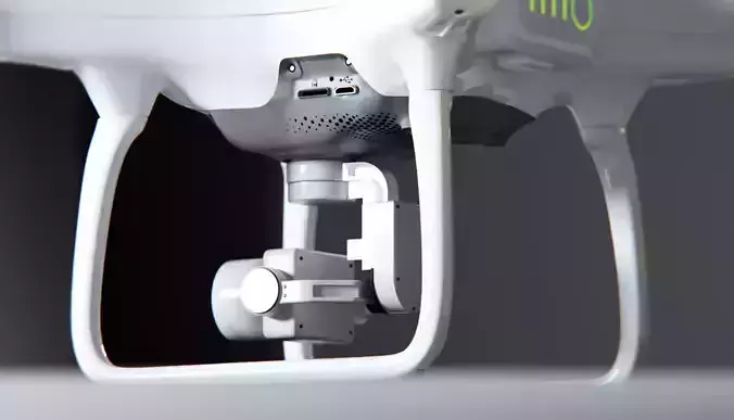 dji phantom 4 quadcopter drone 3D model