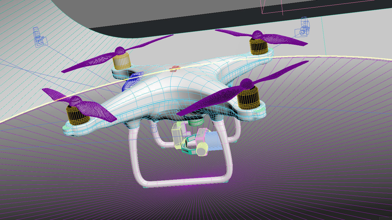 dji phantom 4 quadcopter drone 3D model_10