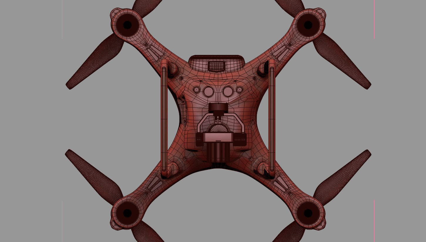 dji phantom 4 quadcopter drone 3D model_16