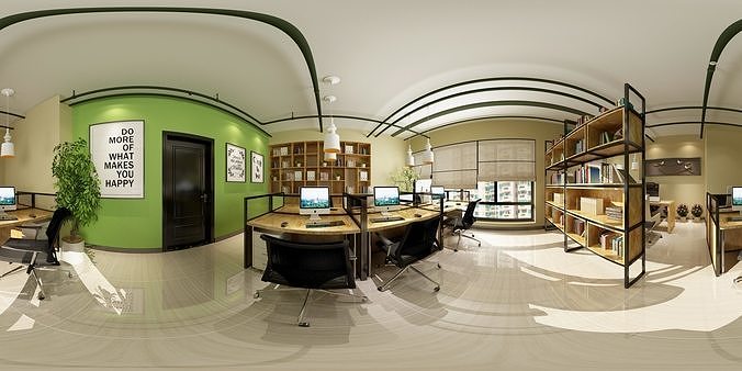 Office Hall Space Modern 3D model