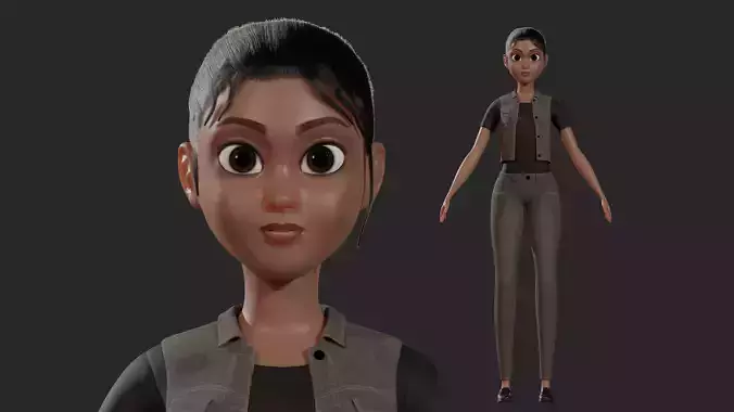 Black Girl Cartoon Character Celia