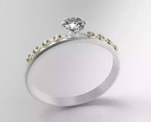 Solitaire Engagement Ring Octopus Tentacle