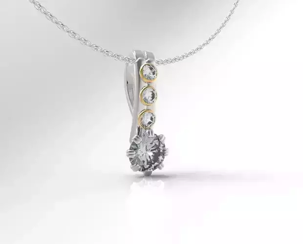 Solitaire Pendant Octopus tentacle