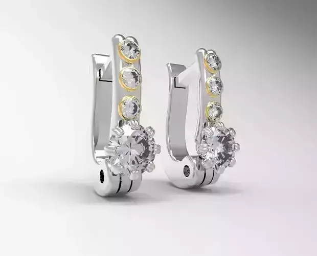 Solitaire Earrings Octopus Tentacle