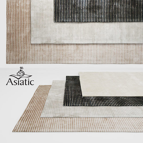 Asiatic Chrome Stripe Rugs Corona Free 3D model
