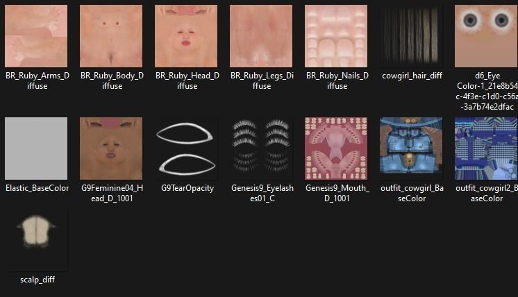 Cowgirl Country American Teenager 3D model_7