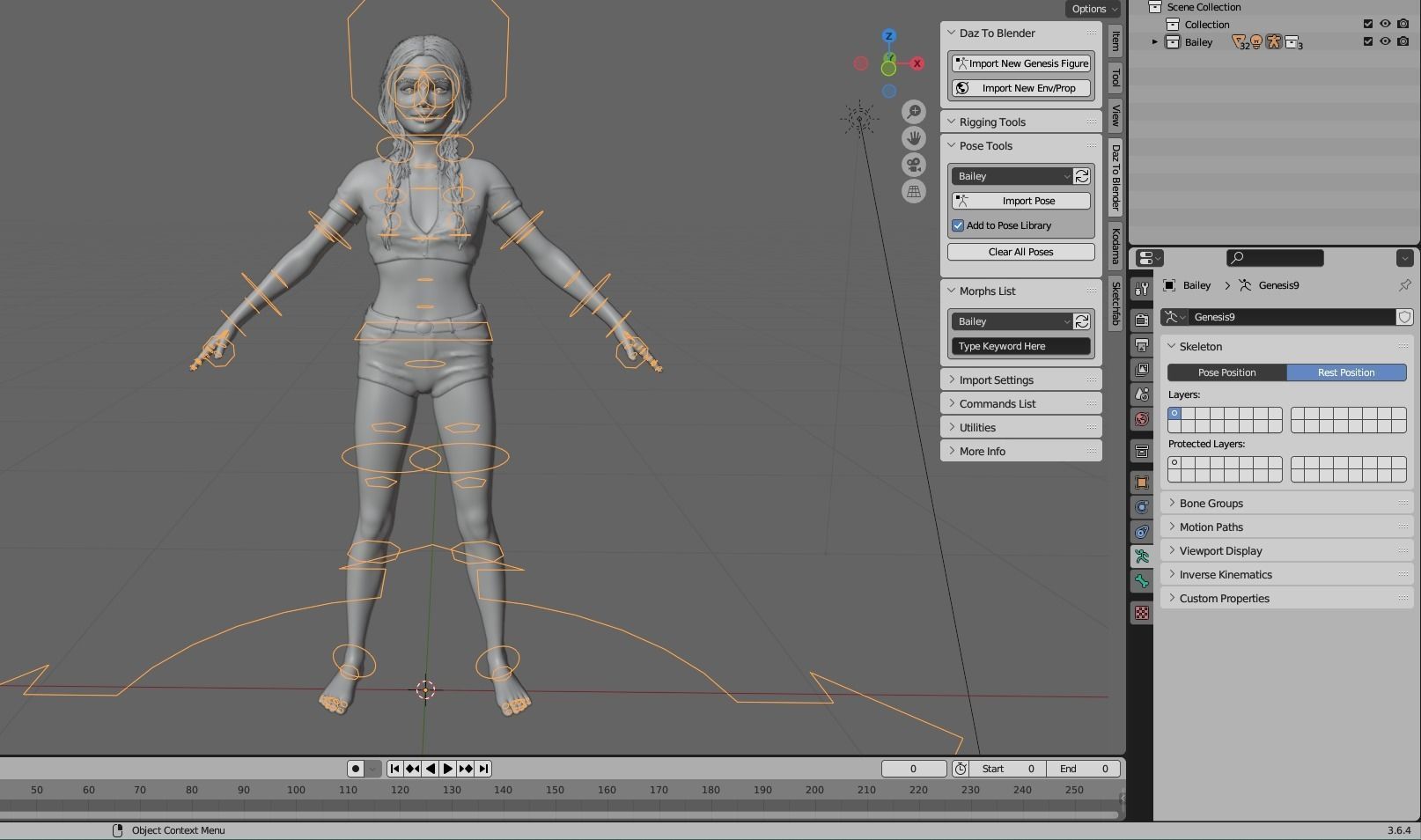 Cowgirl Country American Teenager 3D model_8