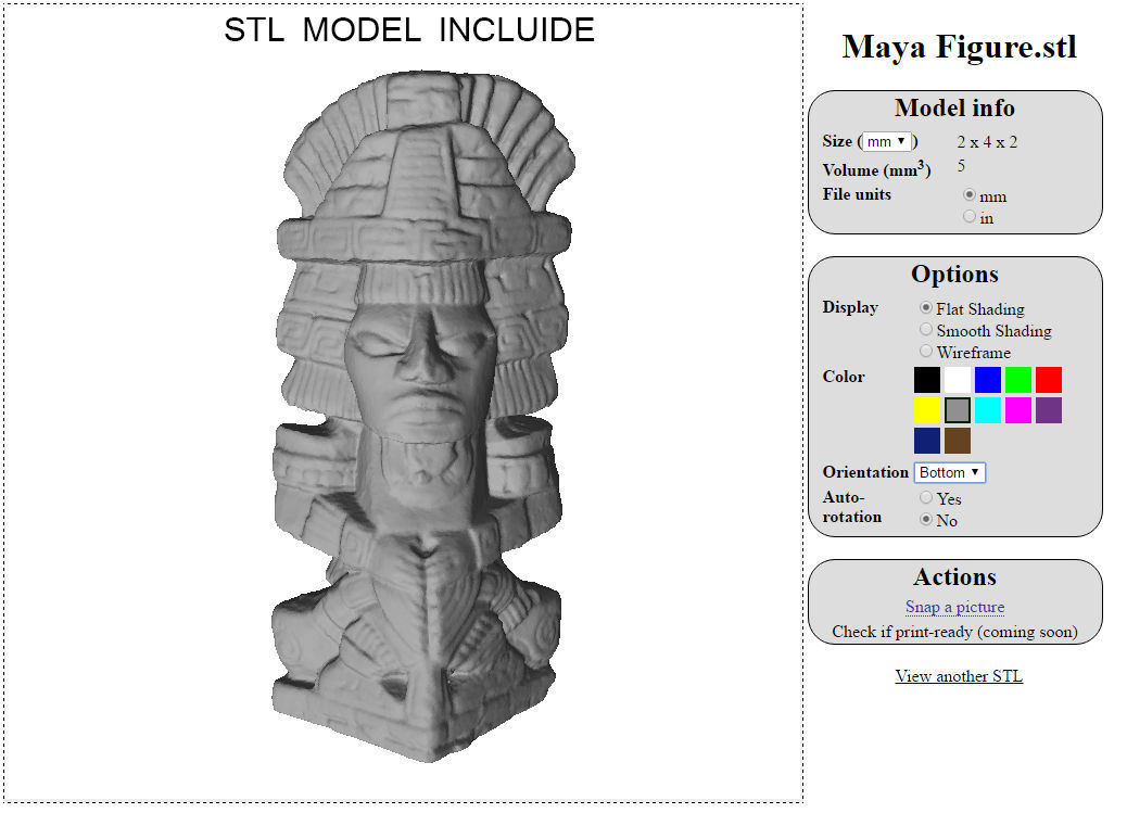 Ancient Maya Figure Low-poly 3D model_11