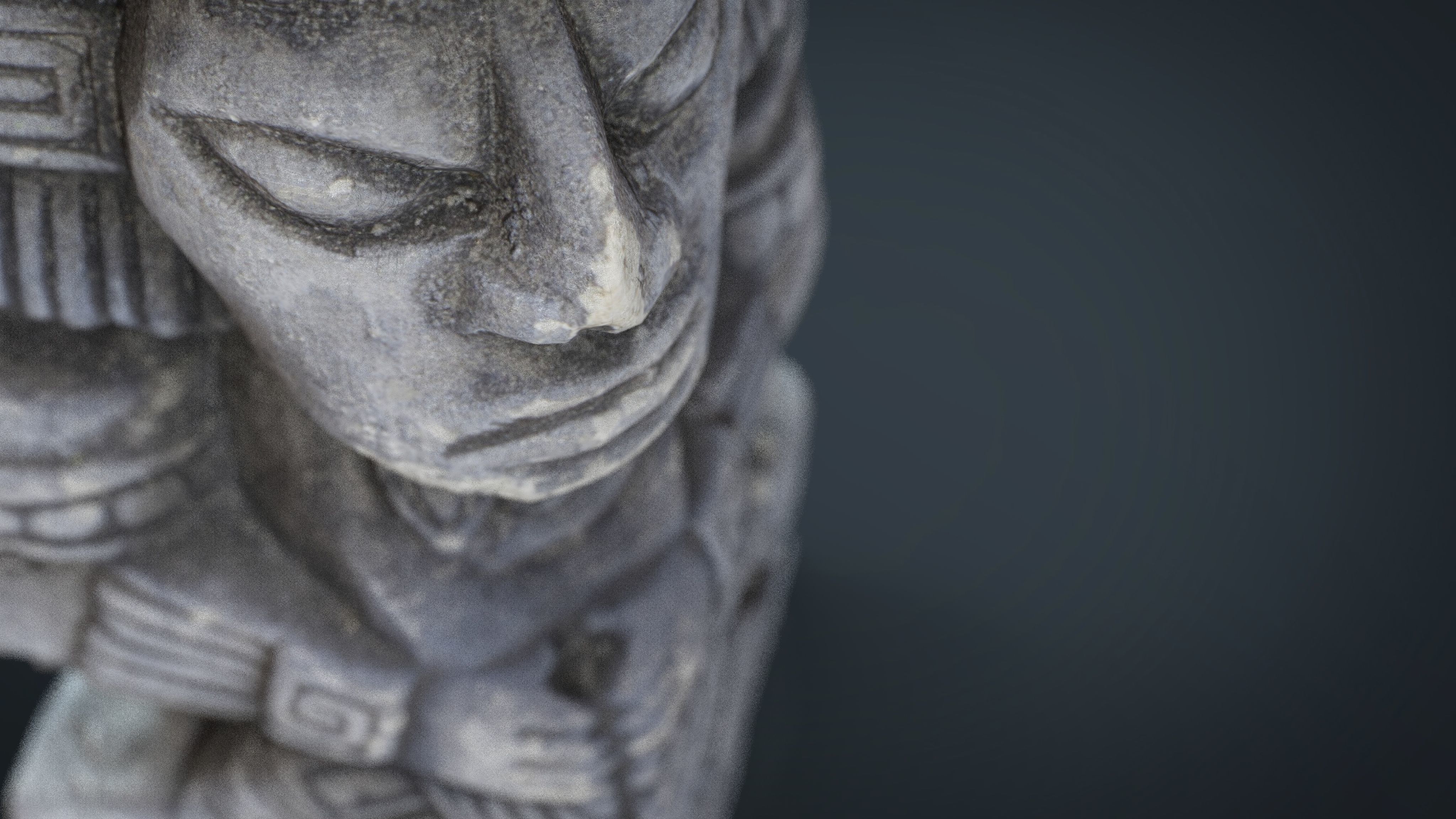 Ancient Maya Figure Low-poly 3D model_2