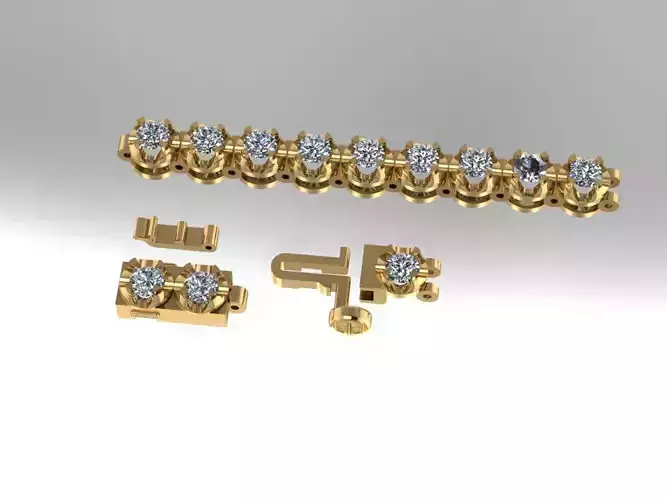 TENNIS CHAIN AND BRACELET ROUND 