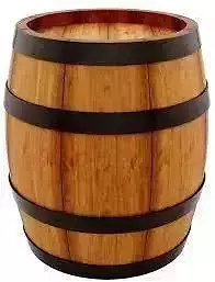 barrel wooden planter