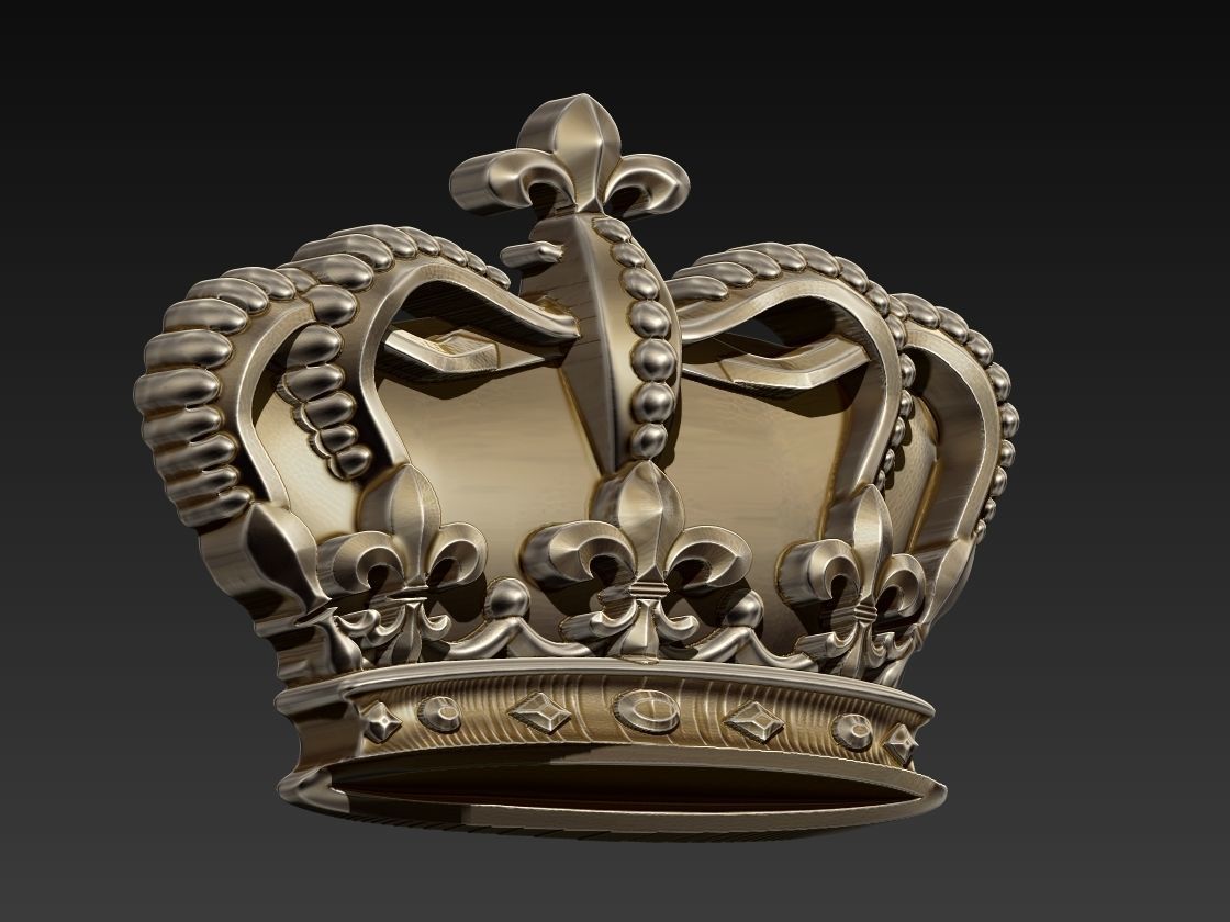 Crown Relief 3D print model_1