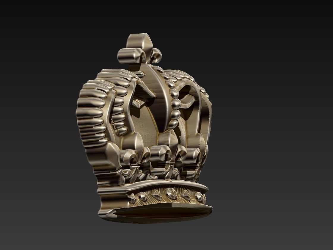 Crown Relief 3D print model_2