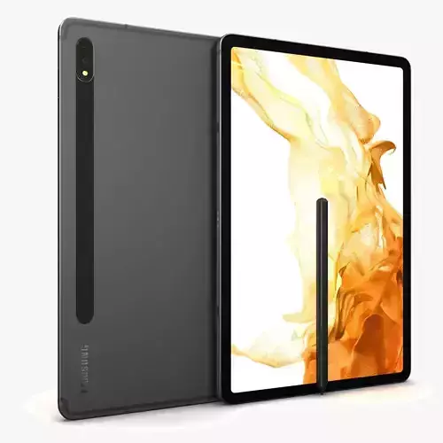 Samsung Galaxy Tab S8 Graphite with S-Pen 3D model
