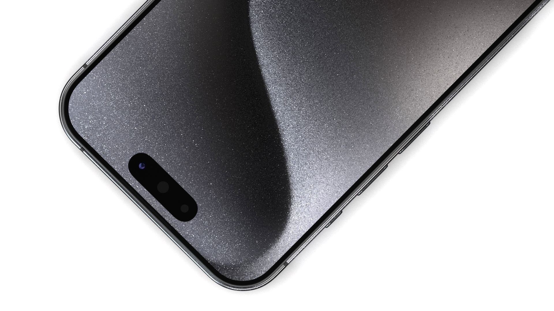 Apple iPhone 15 Pro Black Titanium Low-poly 3D model_7