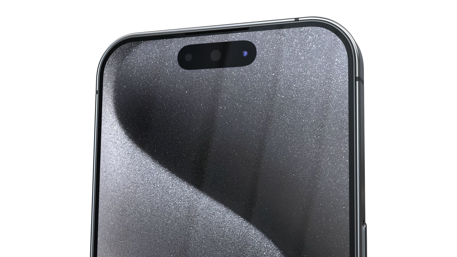 Apple iPhone 15 Pro Black Titanium Low-poly 3D model_21