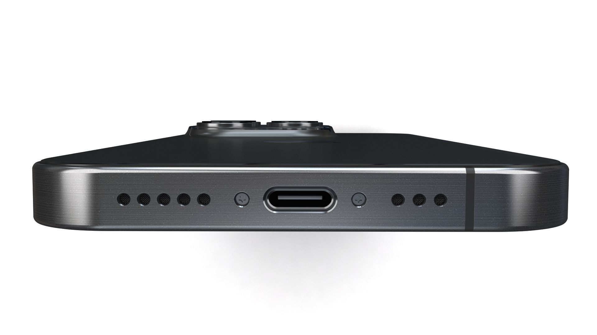 Apple iPhone 15 Pro Black Titanium Low-poly 3D model_20