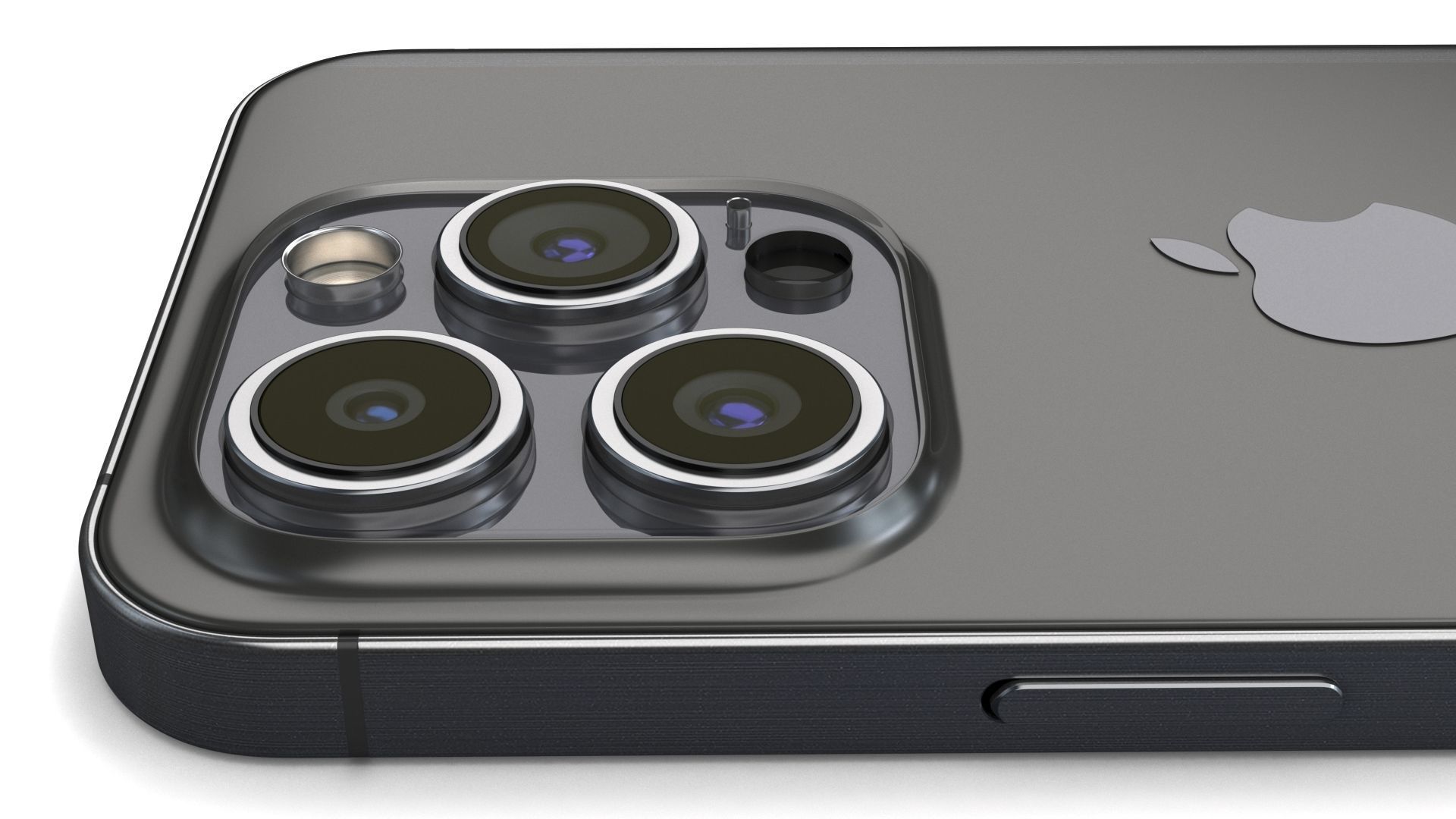 Apple iPhone 15 Pro Black Titanium Low-poly 3D model_16