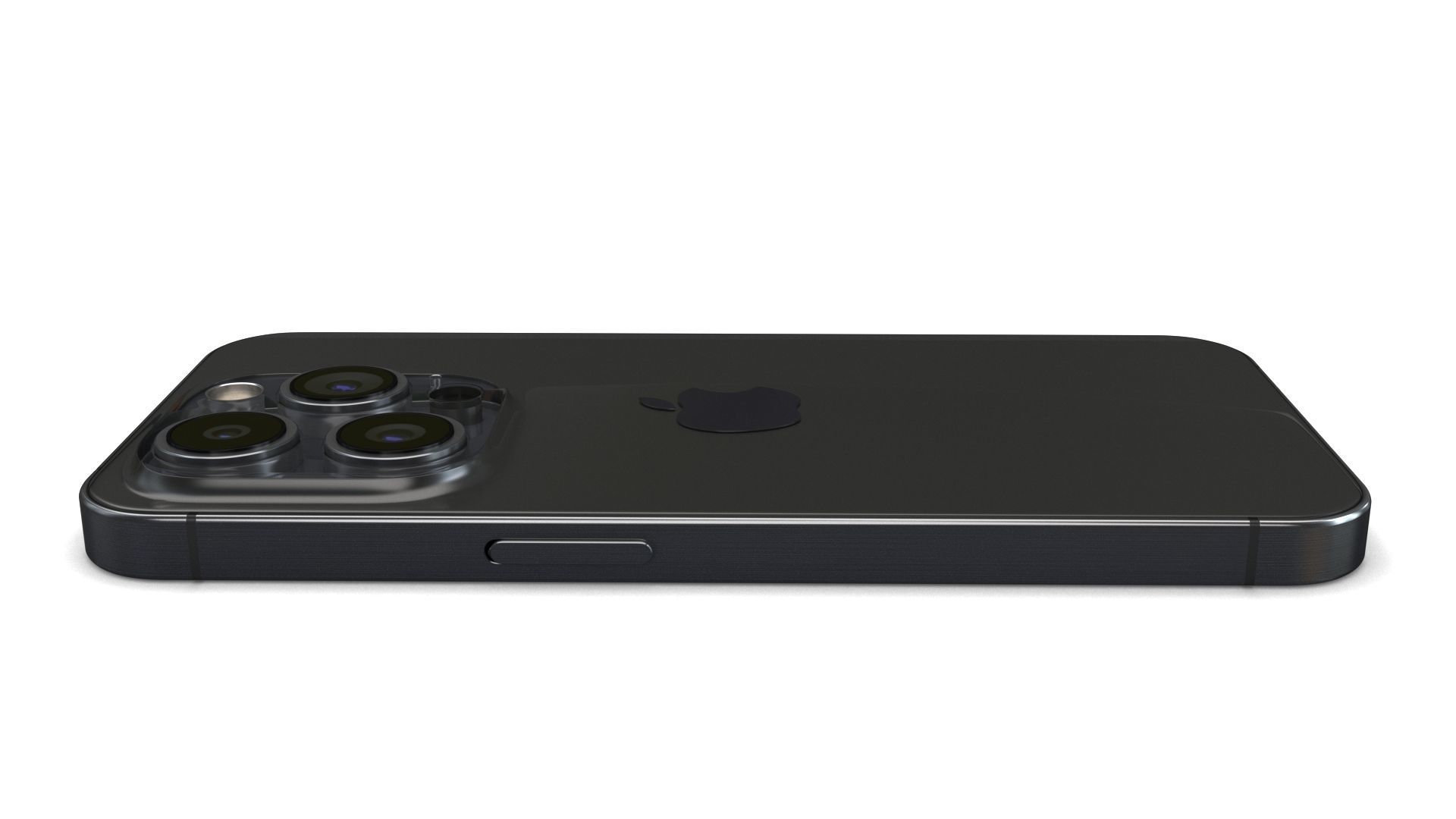 Apple iPhone 15 Pro Black Titanium Low-poly 3D model_17