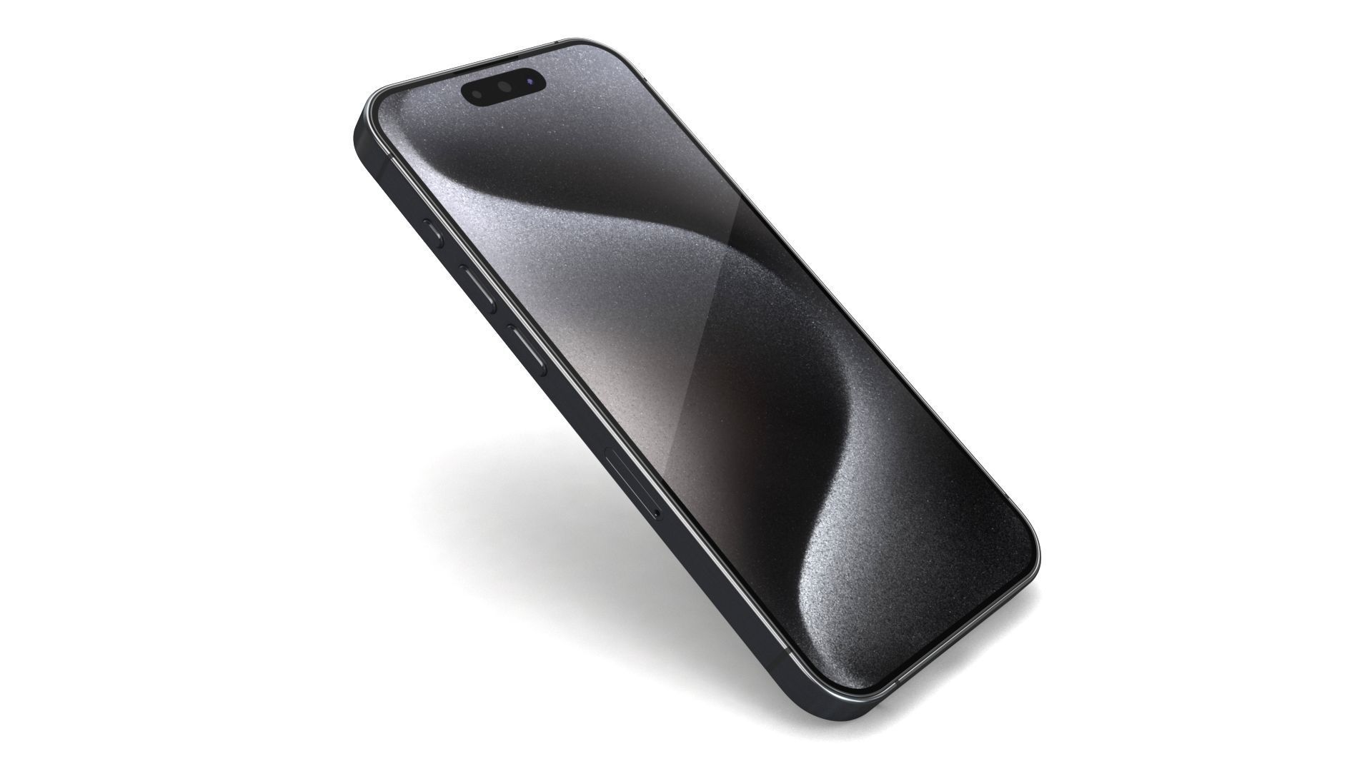 Apple iPhone 15 Pro Black Titanium Low-poly 3D model_15