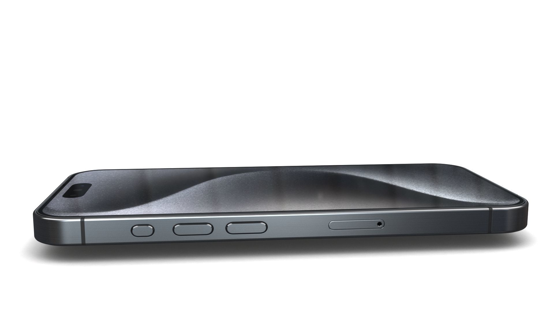 Apple iPhone 15 Pro Black Titanium Low-poly 3D model_18