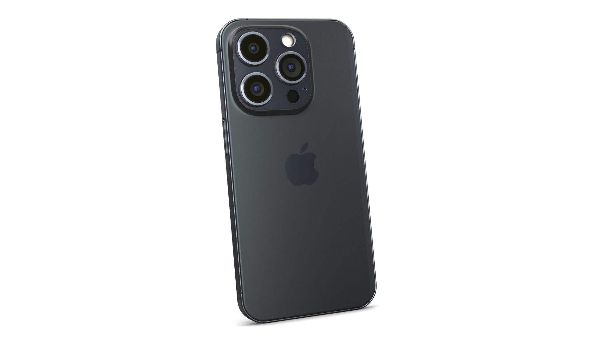 Apple iPhone 15 Pro Black Titanium Low-poly 3D model_4