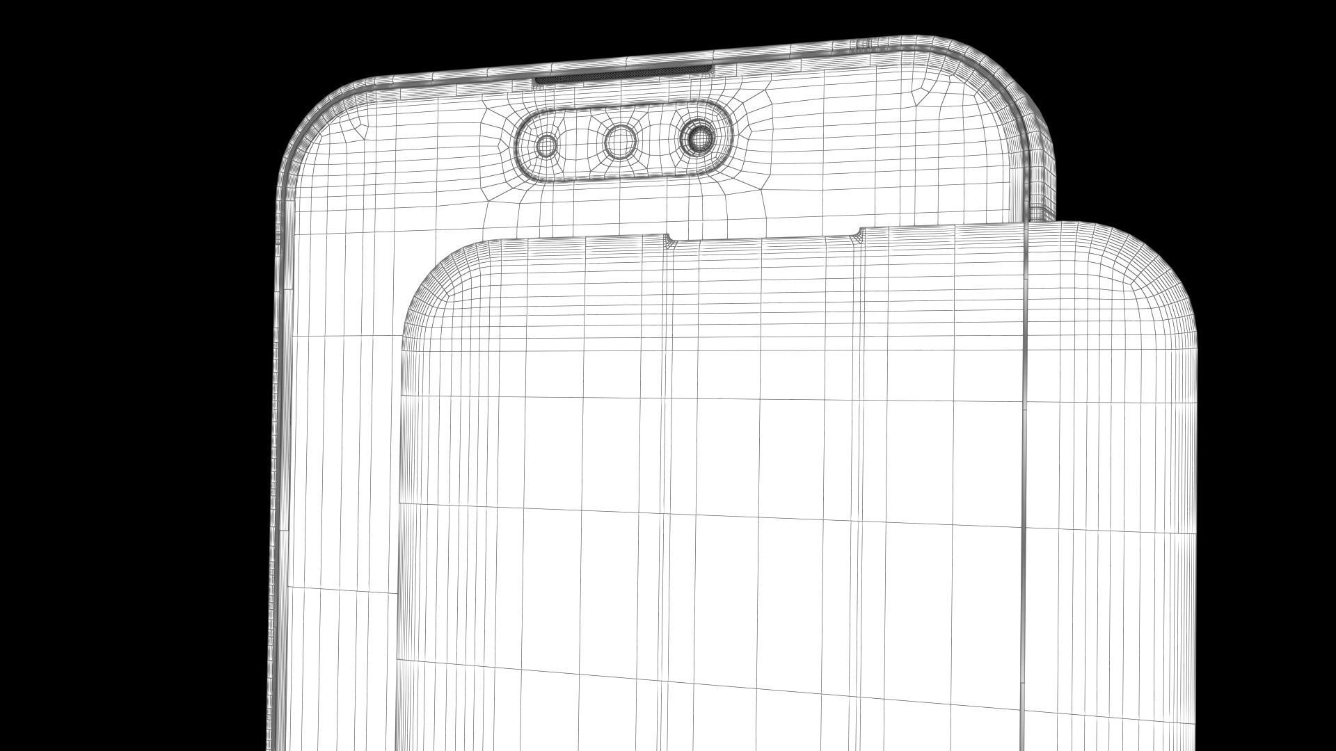 Apple iPhone 15 Pro Black Titanium Low-poly 3D model_36