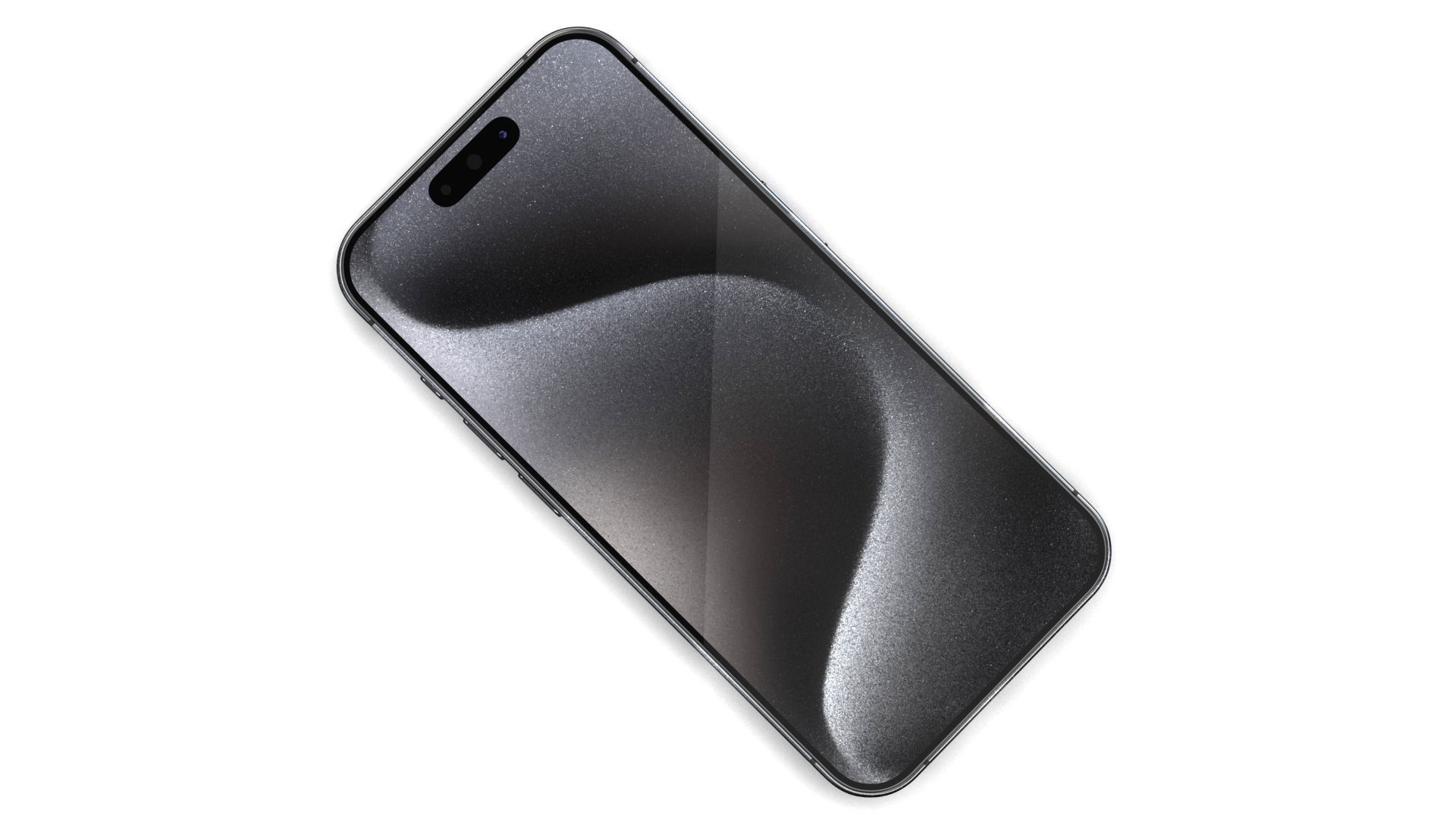 Apple iPhone 15 Pro Black Titanium Low-poly 3D model_5
